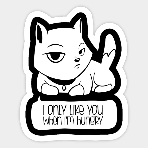 a cats confession Sticker by sebstadraws